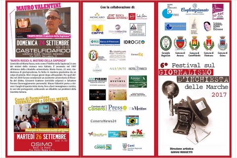 Festival del Giornalismo d'inchiesta nelle Marche, 6° Edizione, vi aspettiamo