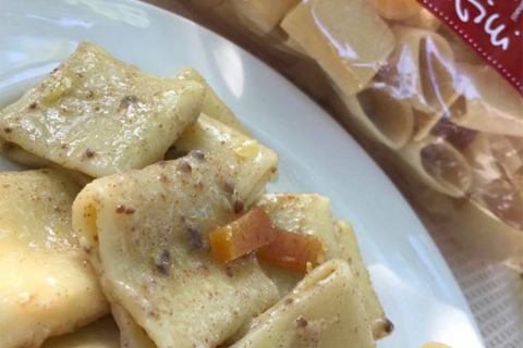 Golf&Gusto Franciacorta, seconda ricetta: mezzi paccheri avgotàraco e zenzero