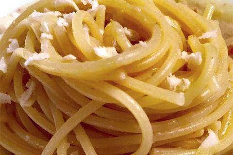 Spaghettini con le triglie di Francesco Carboni, Acquapazza Bologna