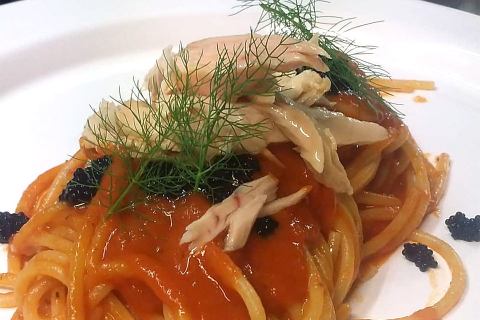 Spaghetti grandi tonno bianco, Osteria dei Frati, Valentina Grandotti, 