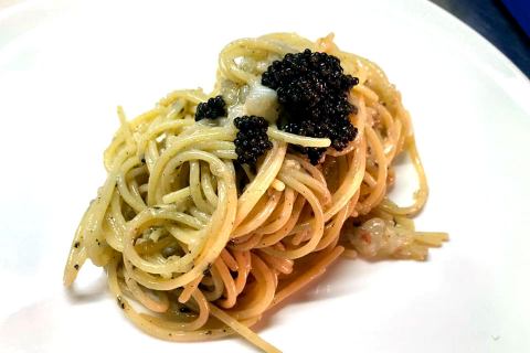 Per il pastaday: Spaghettini allo scalogno all'Acquapazza di Francesco Carboni