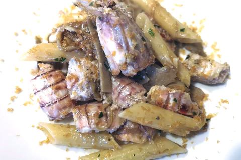 Le penne con le canocchie di Vito Camussi