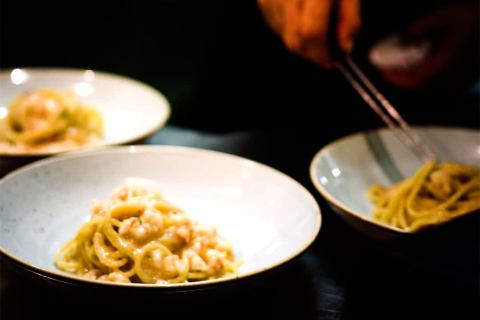 Siamo nella cucina de Al Carroponte a Bergamo...