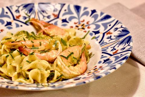 Trucioli gamberi e zucchine da Cocoon