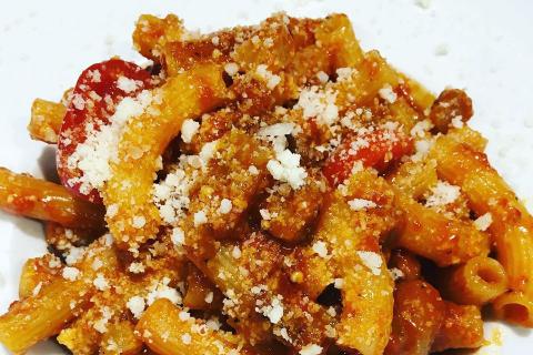 Valentina Santanicchio e la sua gaudente amatriciana