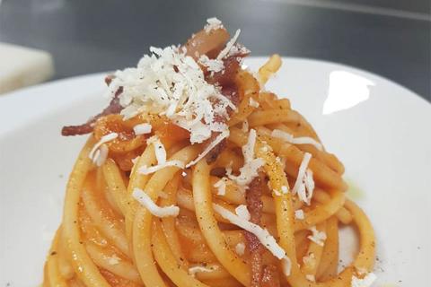 Un'amatriciana in trasferta...